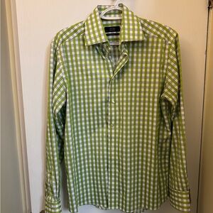 Eton Men's Green Check Dress Shirt - Classic Button-Down